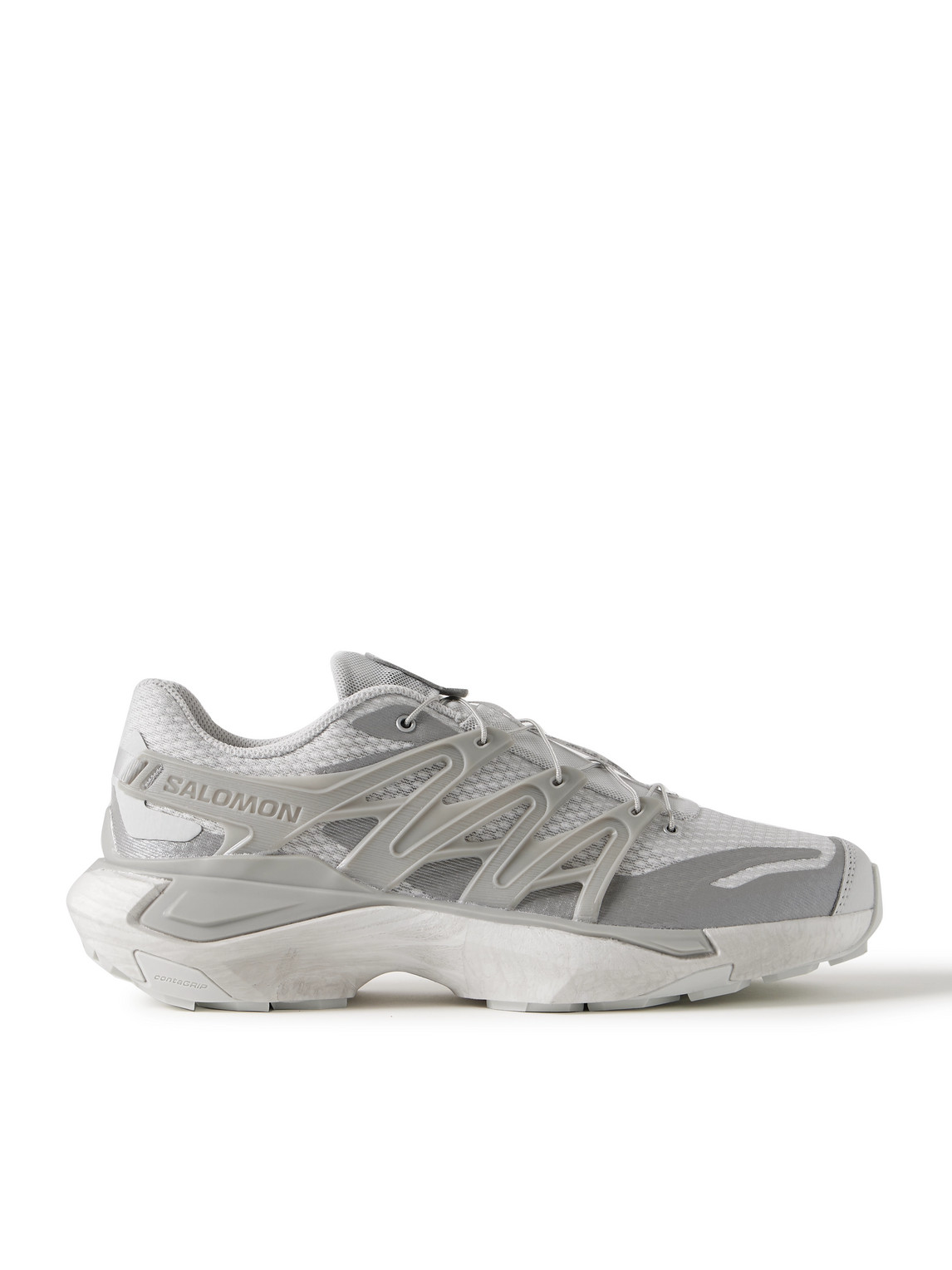 Salomon Xt Pu.re Advanced Leather And Rubber-trimmed Mesh Sneakers In White