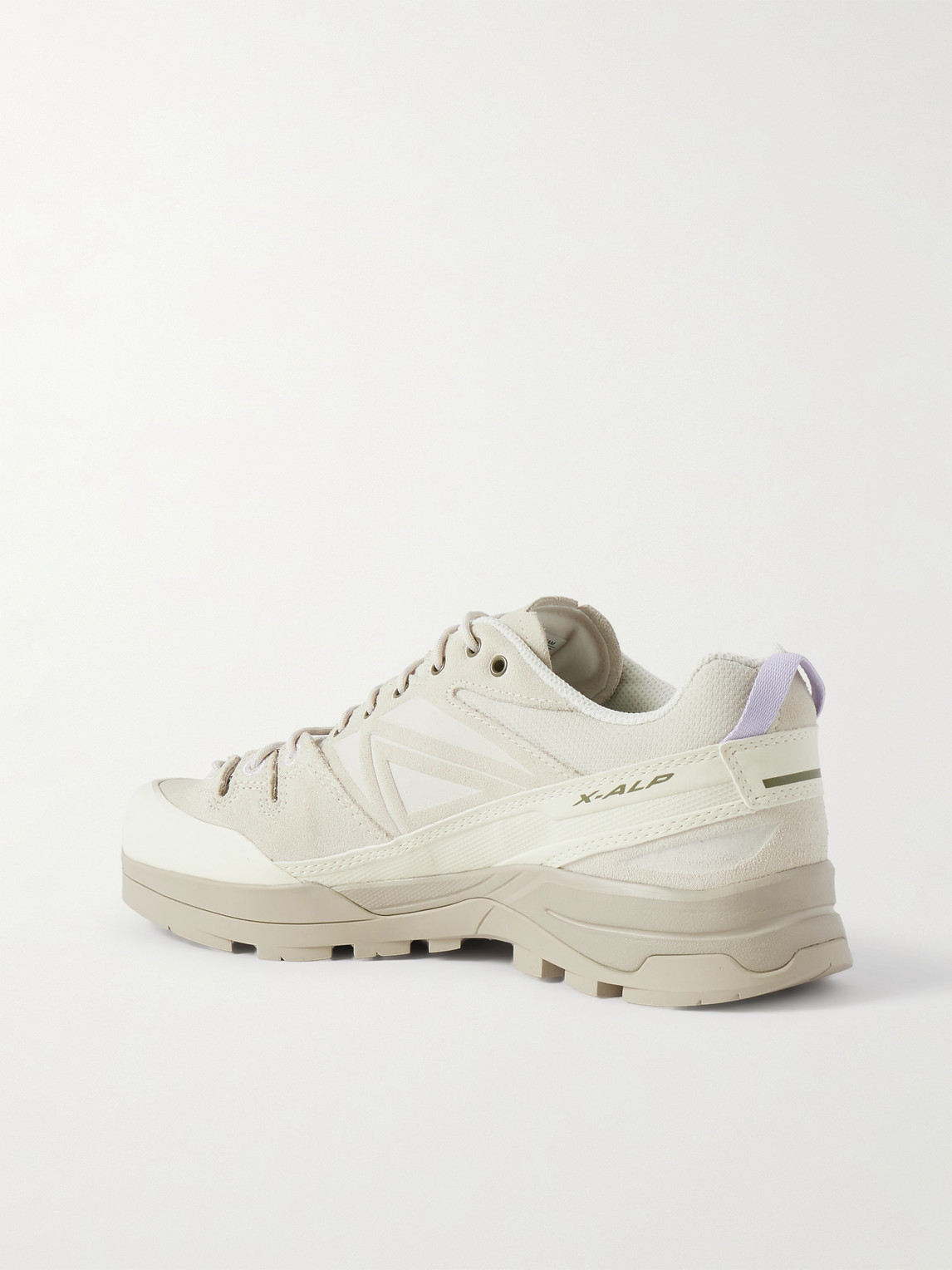 Shop Salomon X-alp Ltr Mesh And Suede Sneakers In White