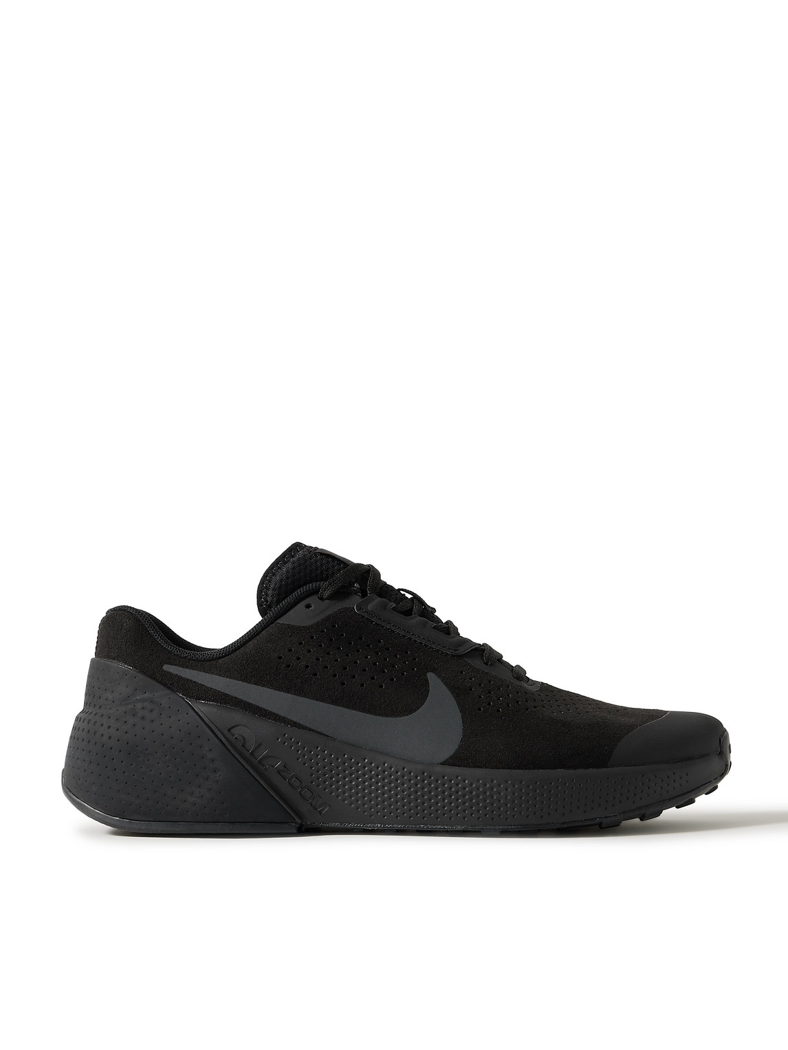 NIKE NIKE AIR ZOOM TR 1 RUBBER-TRIMMED SUEDE SNEAKERS
