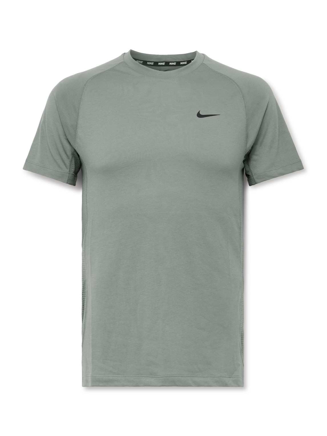 Nike Flex Rep Mesh-panelled Dri-fit T-shirt In Gray