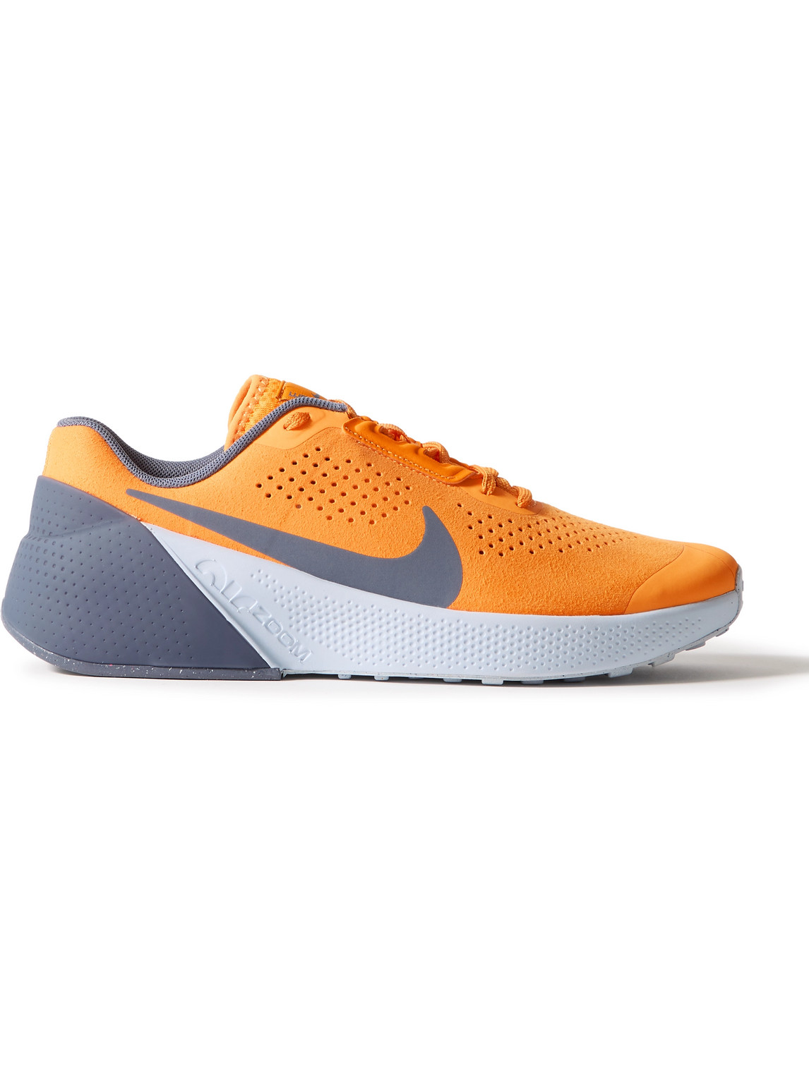 Nike Training - Nike Air Zoom TR 1 Rubber-Trimmed Faux Suede Sneakers - Men - Orange - US 8.5