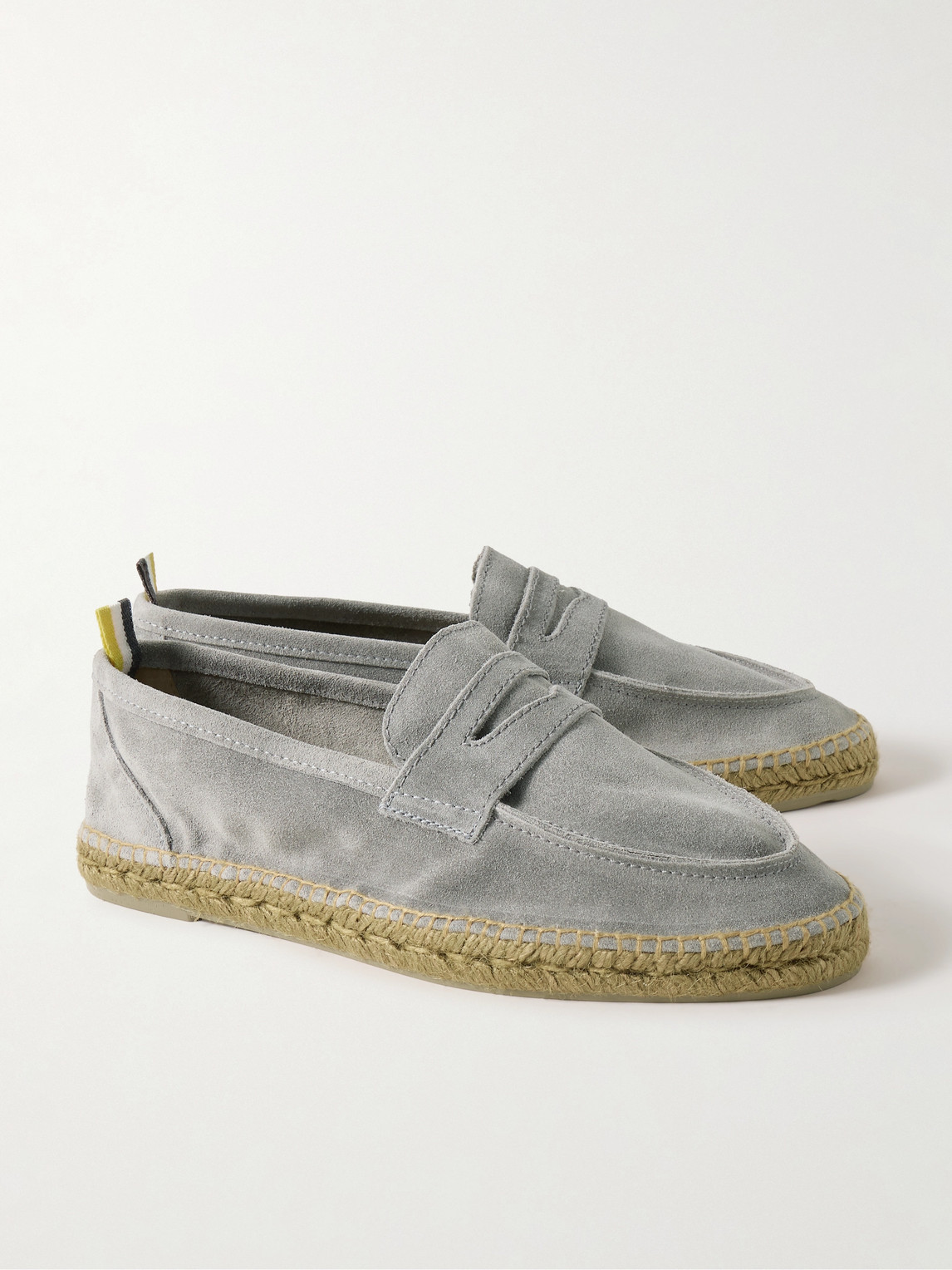 Shop Castaã±er Nacho Suede Espadrilles In Gray