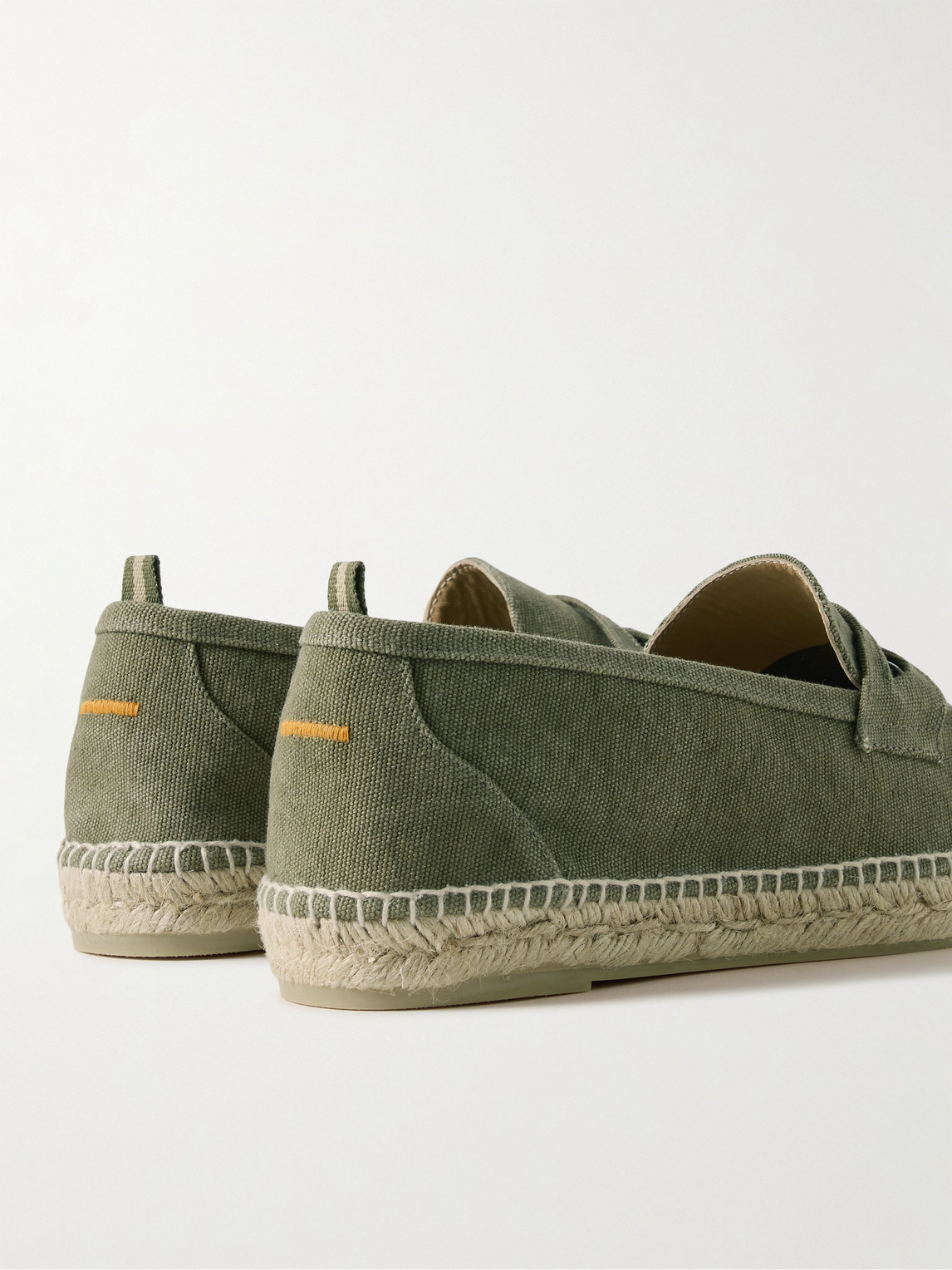 Shop Castaã±er Nacho Canvas Espadrilles In Green