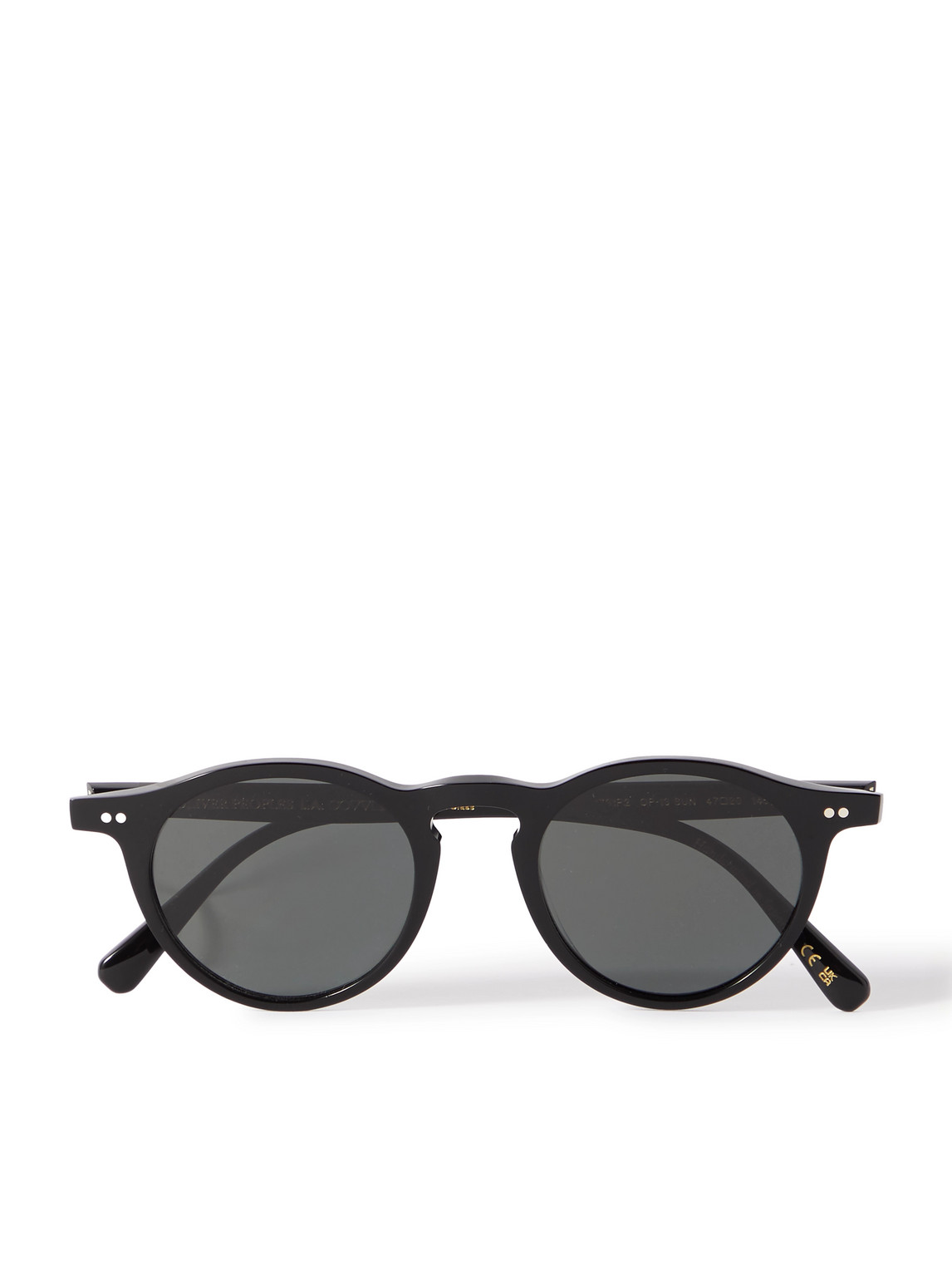 Oliver Peoples Op-13 47mm Polarized Round Sunglasses In Black