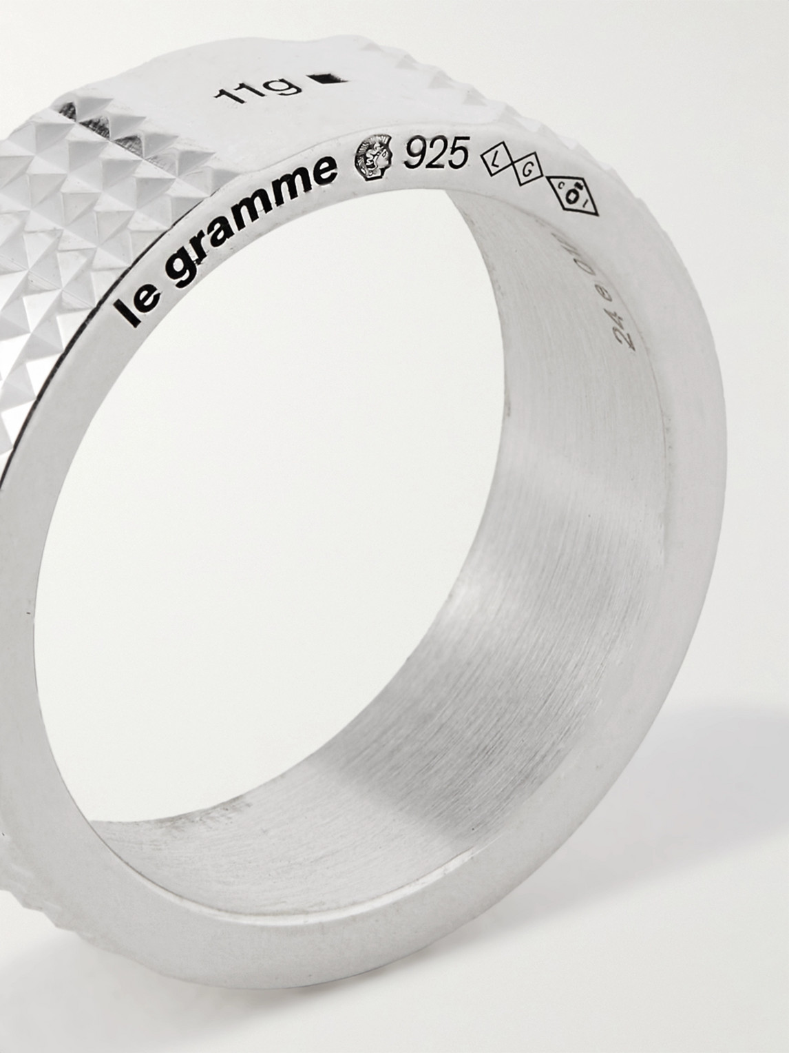 Le Gramme Le 11g Pyramid Sterling Silver Ring In Silver