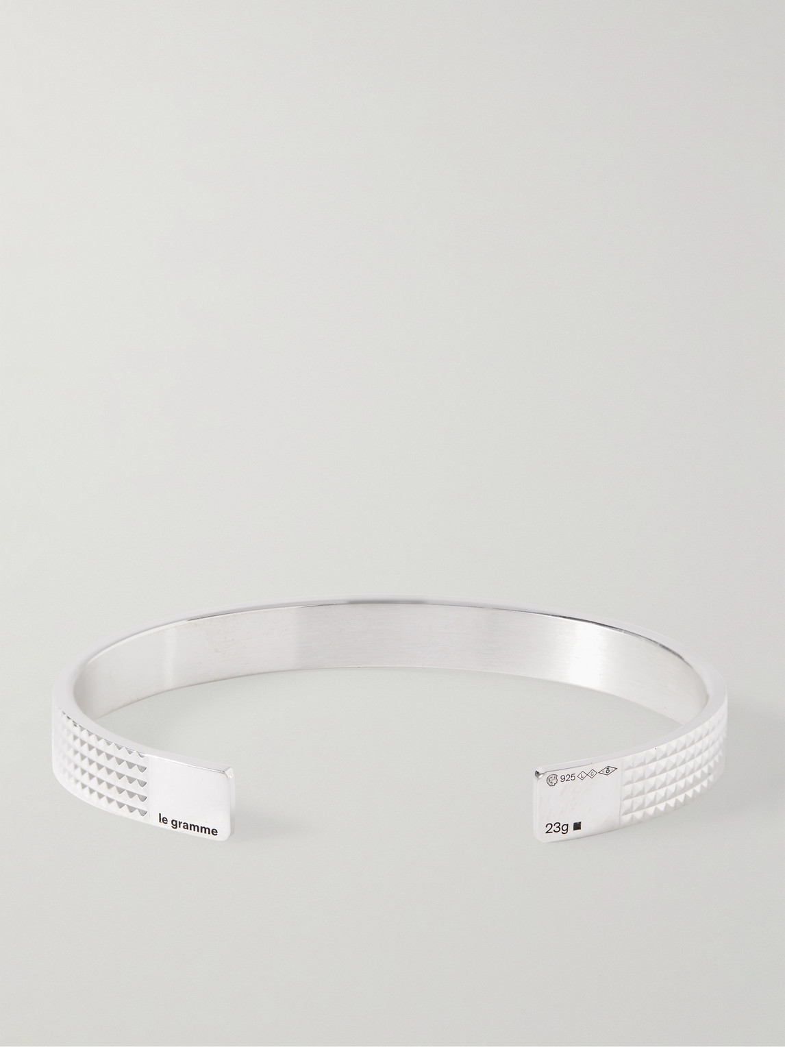 Le Gramme Le 23g Pyramid Recycled Sterling Silver Cuff In Silver