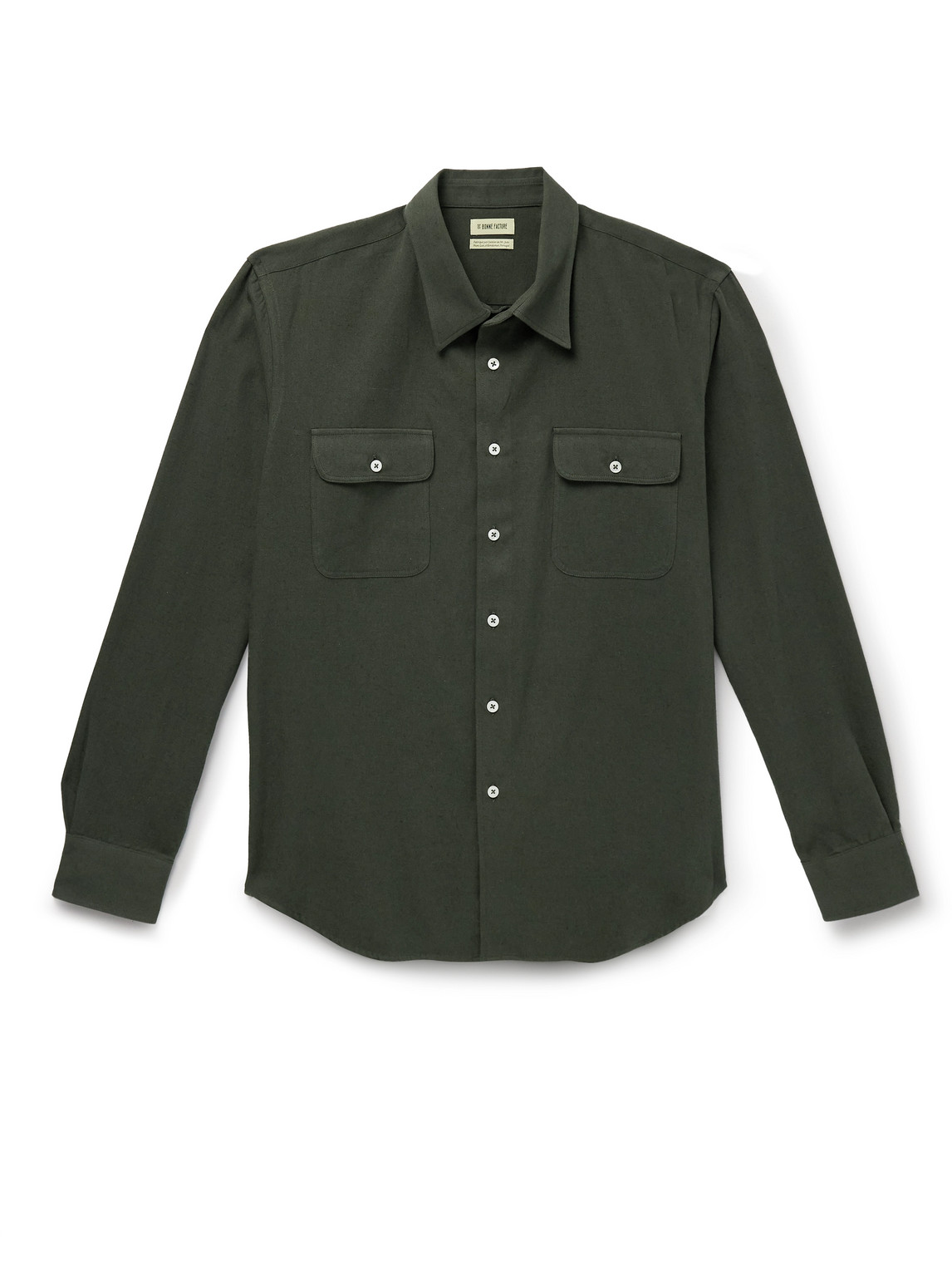 Cotton and Hemp-Blend Gabardine Shirt