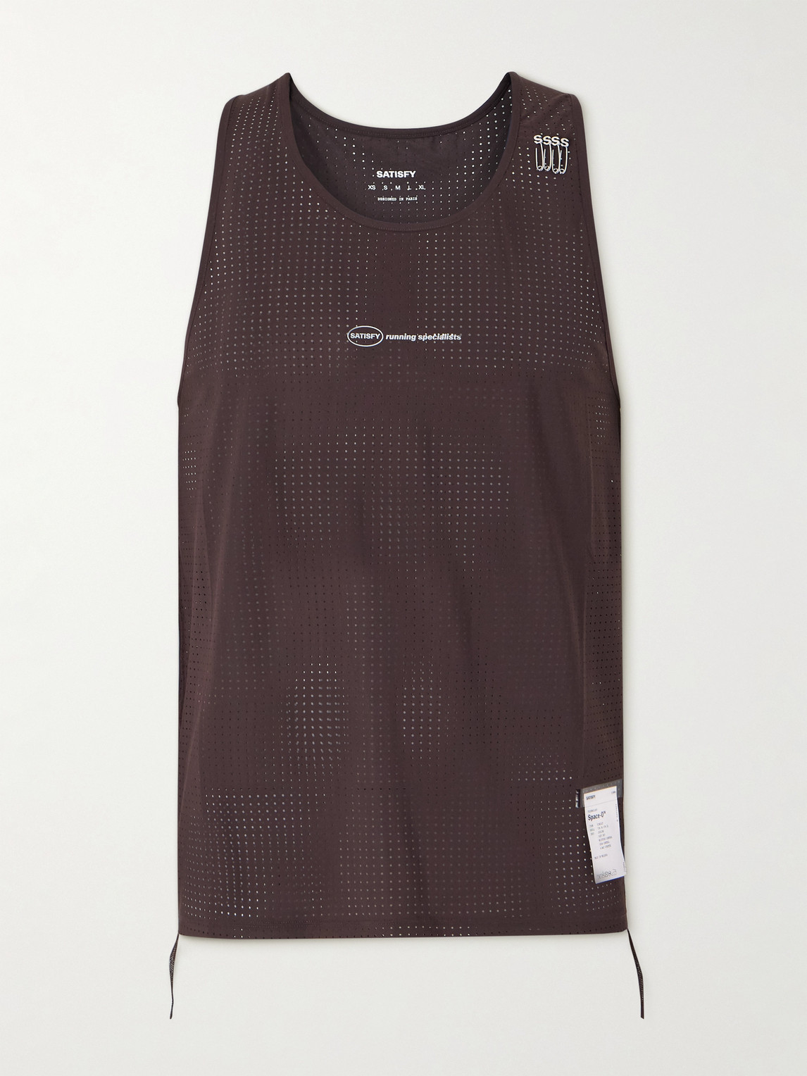 Satisfy Embellished Logo-Appliquéd Space-O™ Mesh Tank Top - Men