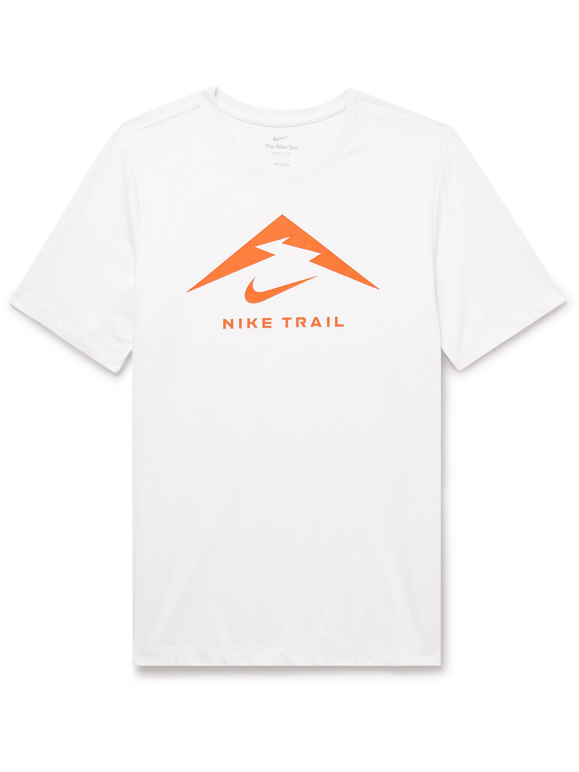 Shop Nike Trail Logo-print Dri-fit T-shirt In White