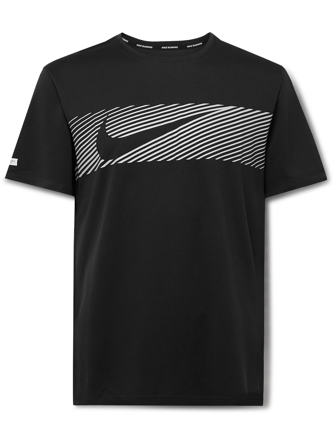 Shop Nike Flash Miller Logo-print Dri-fit T-shirt In Black