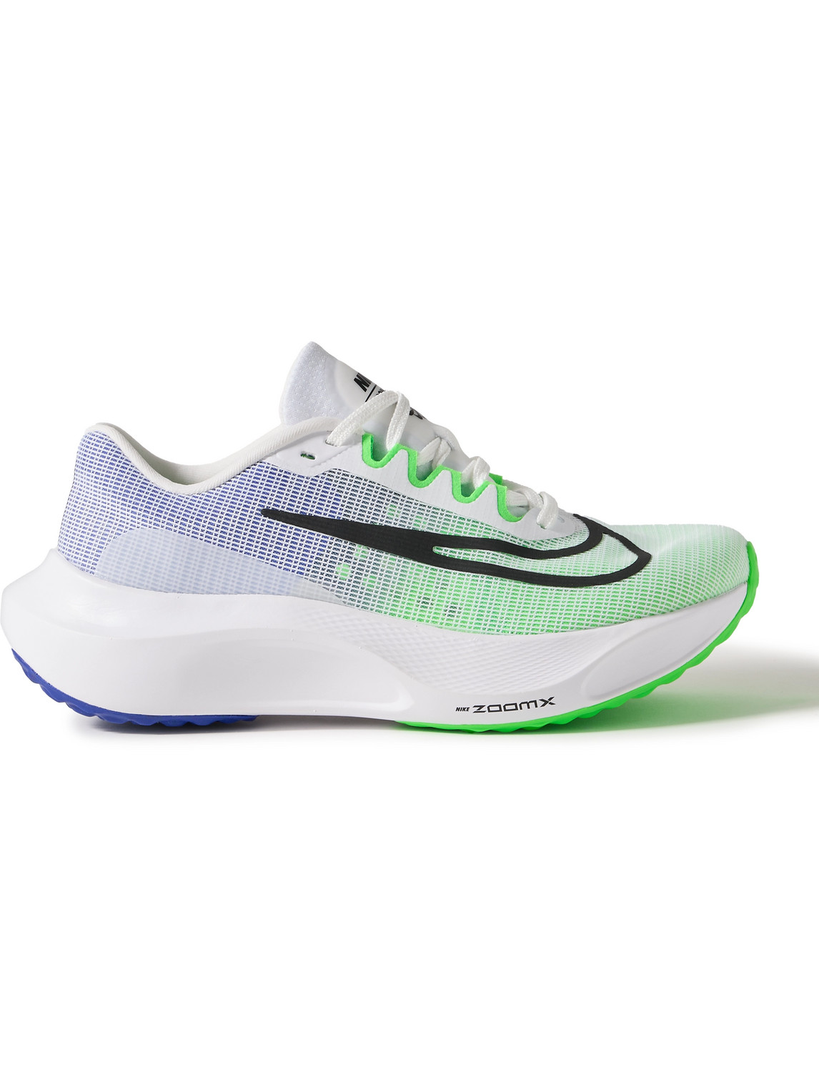 Nike Zoom Fly 5 Rubber-trimmed Mesh Sneakers In Blue
