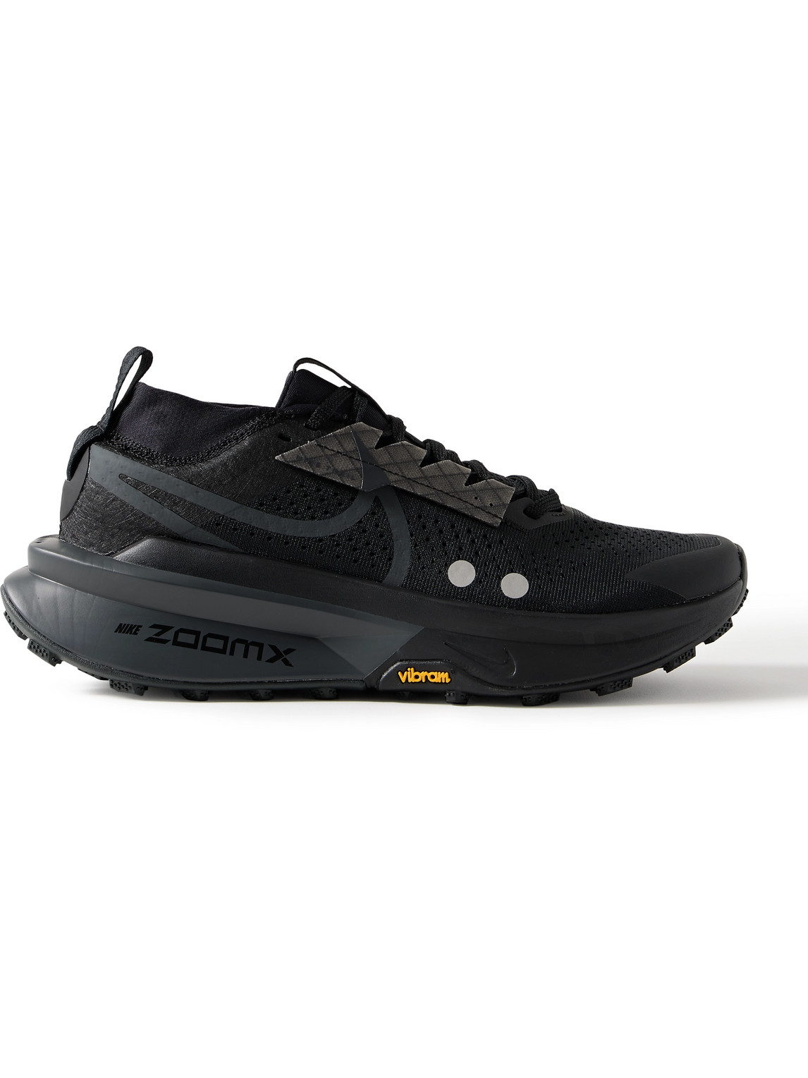 Nike Zegama 2 Stretch-jersey And Rubber-trimmed Mesh Trail Running Sneakers In Black