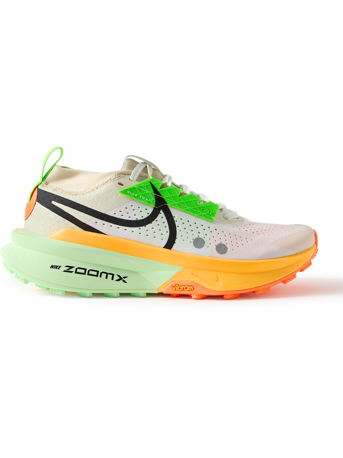 Shop Nike Zegama 2 Stretch-jersey And Rubber-trimmed Mesh Trail Running Sneakers In Green