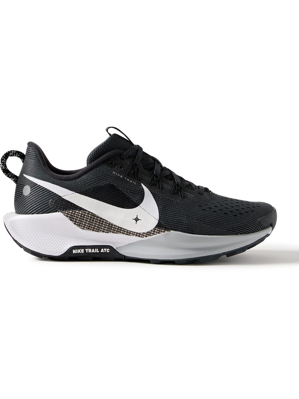 Nike Reactx Pegasus 5 Rubber-trimmed Mesh Trail Running Sneakers In Black