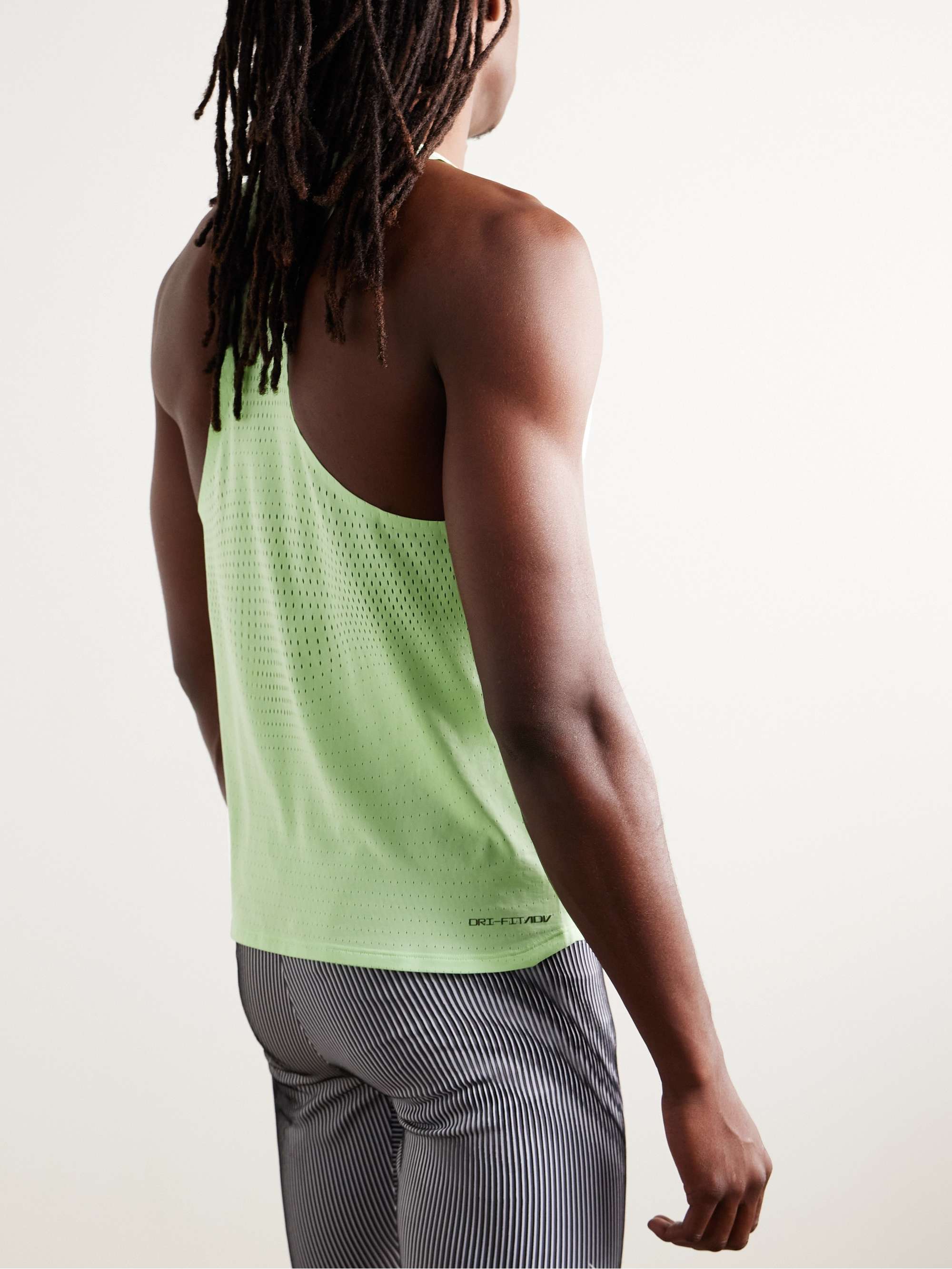 NIKE RUNNING AeroSwift Slim-Fit Perforated Dri-FIT ADV Tank