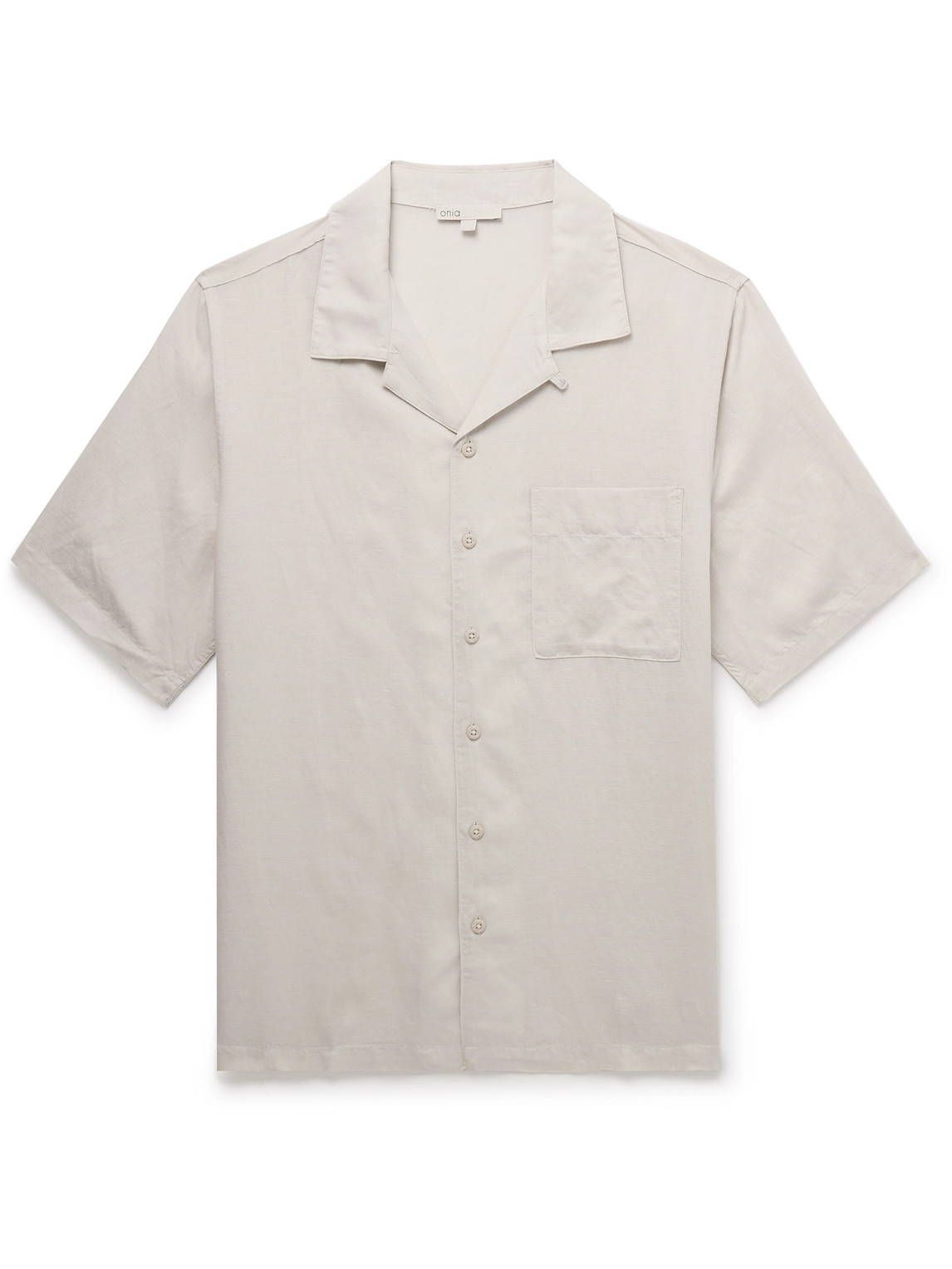 Air Convertible-Collar Linen and Lyocell-Blend Shirt