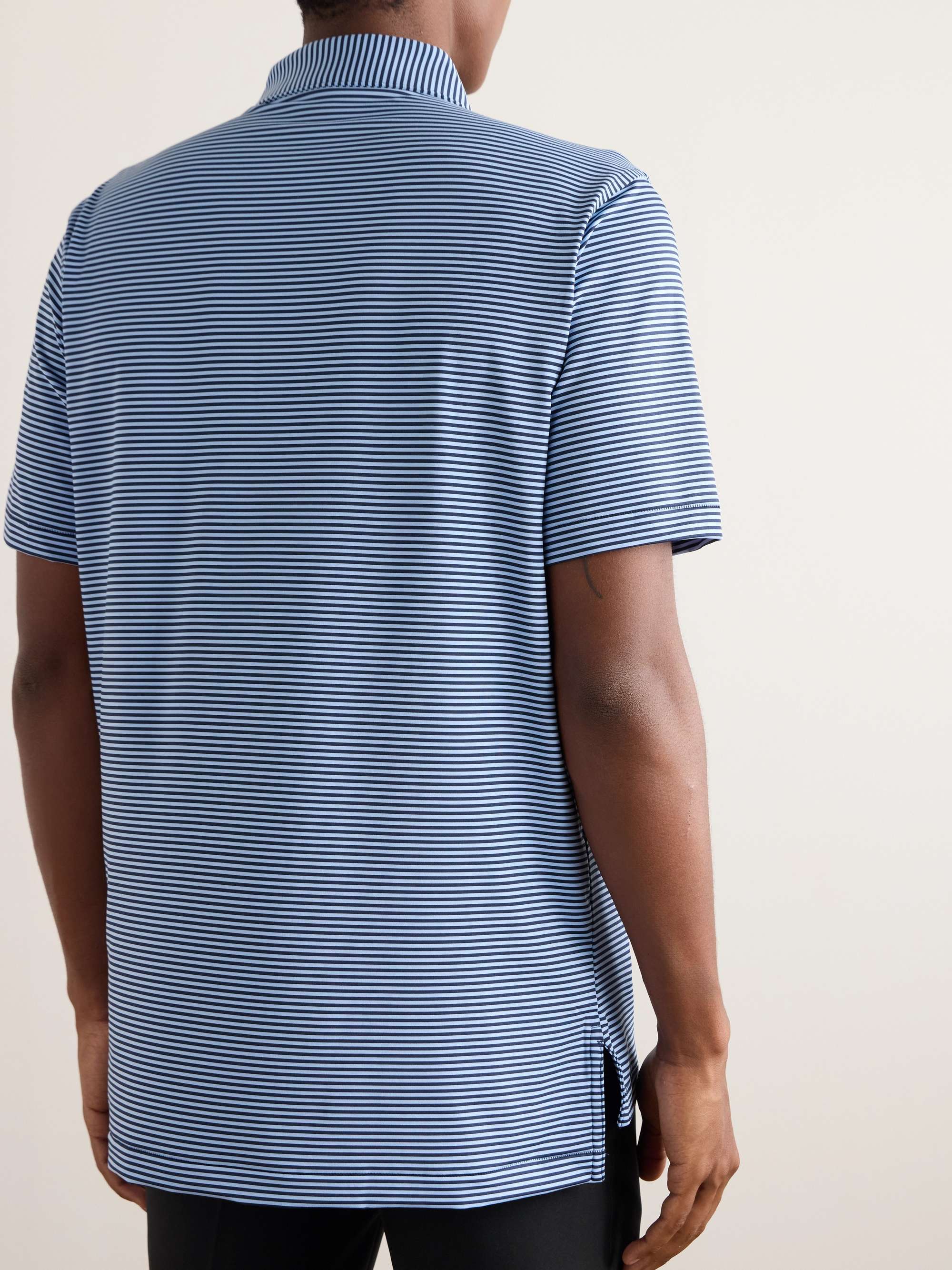 PETER MILLAR Hales Striped Tech-Jersey Golf Polo Shirt