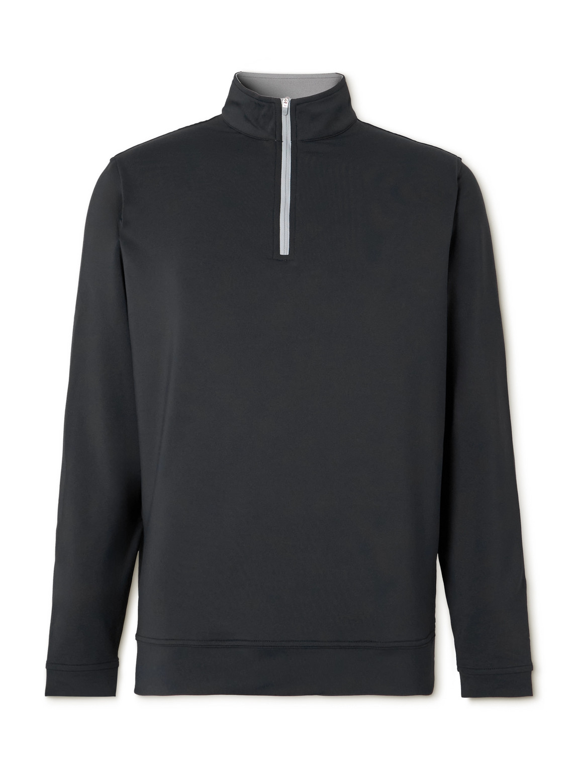 Peter Millar Perth Tech-jersey Half-zip Golf Top In Black