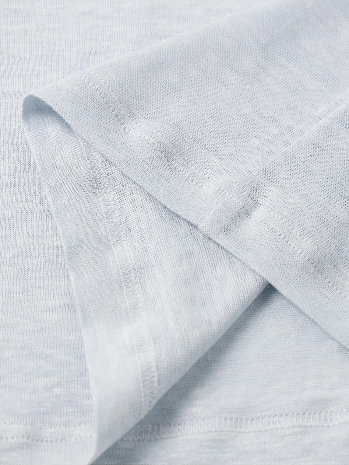 Shop Loro Piana Linen T-shirt In Blue