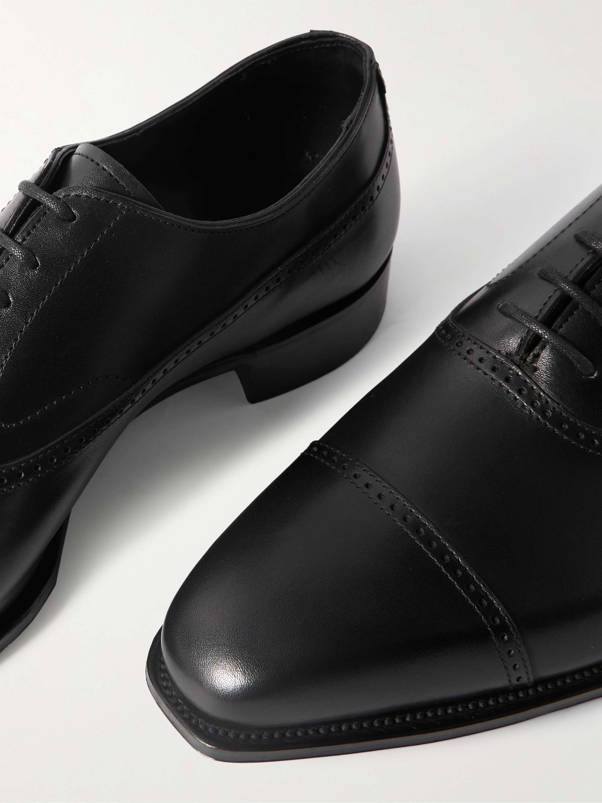 GEORGE CLEVERLEY Charles Cap-Toe Leather Oxford Shoes