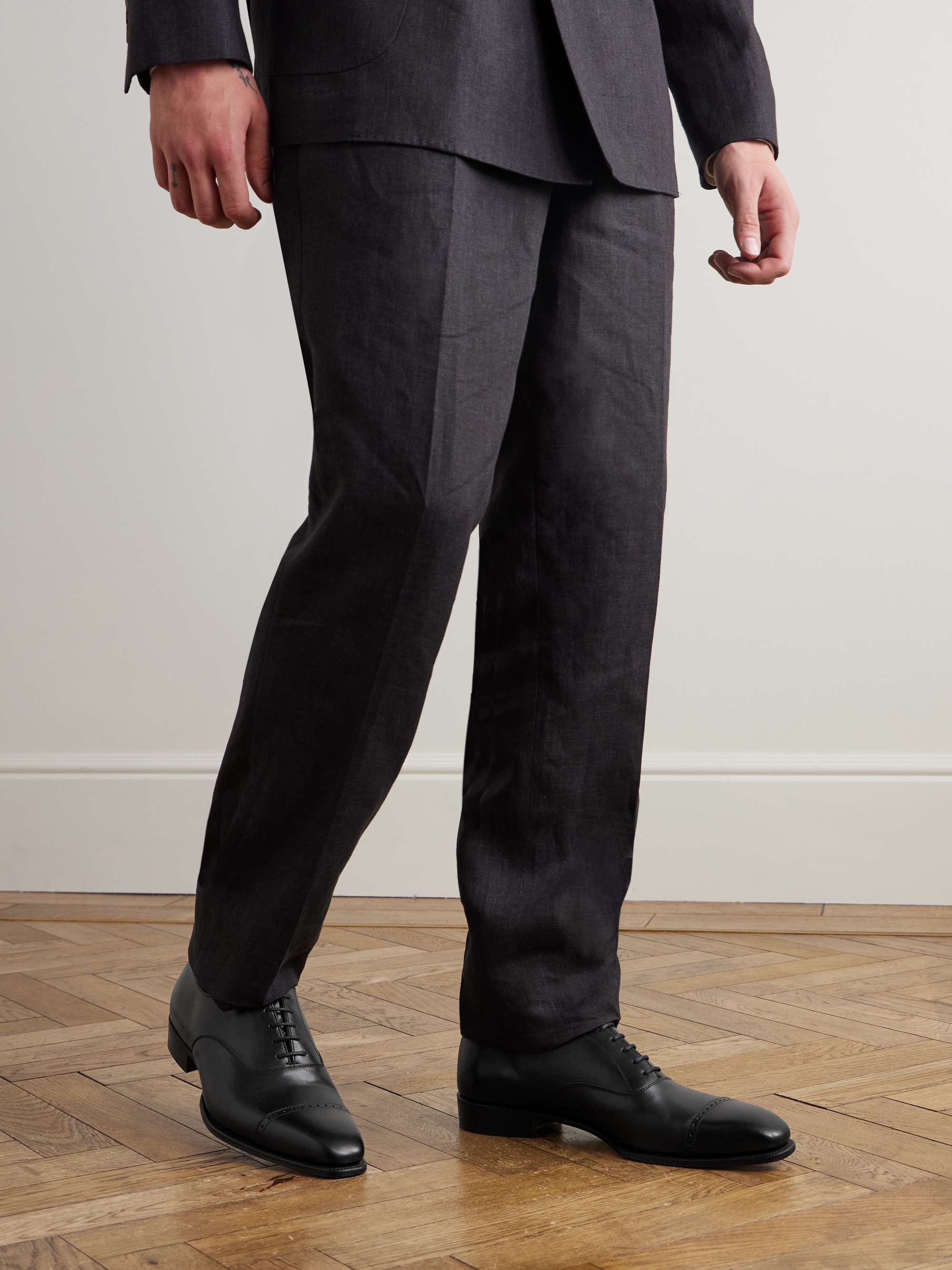 GEORGE CLEVERLEY Charles Cap-Toe Leather Oxford Shoes