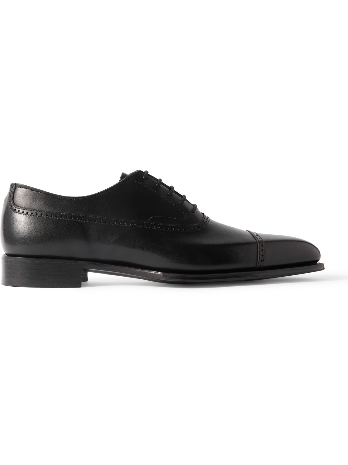 George Cleverley Charles Leather Oxford Shoes In Black