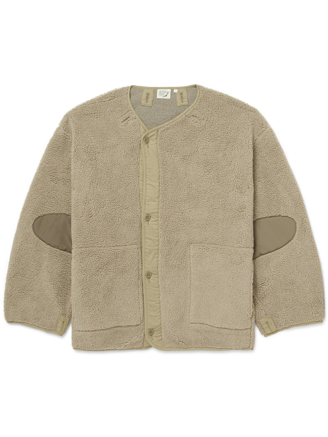 Orslow M-65 Fish Tail Cotton-blend Fleece, Shell And Canvas Jacket In Green