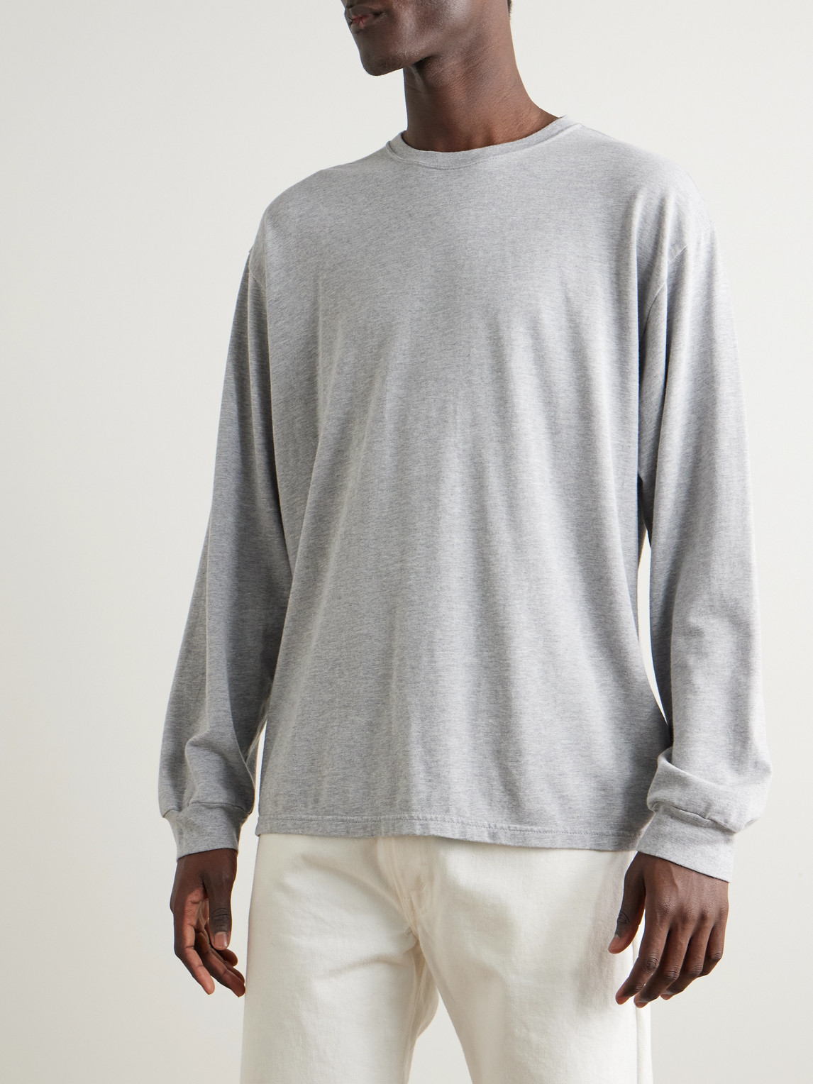 Orslow Cotton-blend Jersey T-shirt In Gray