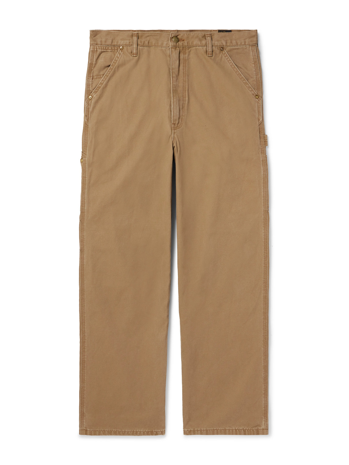 Orslow Straight-leg Cotton-canvas Trousers In Brown