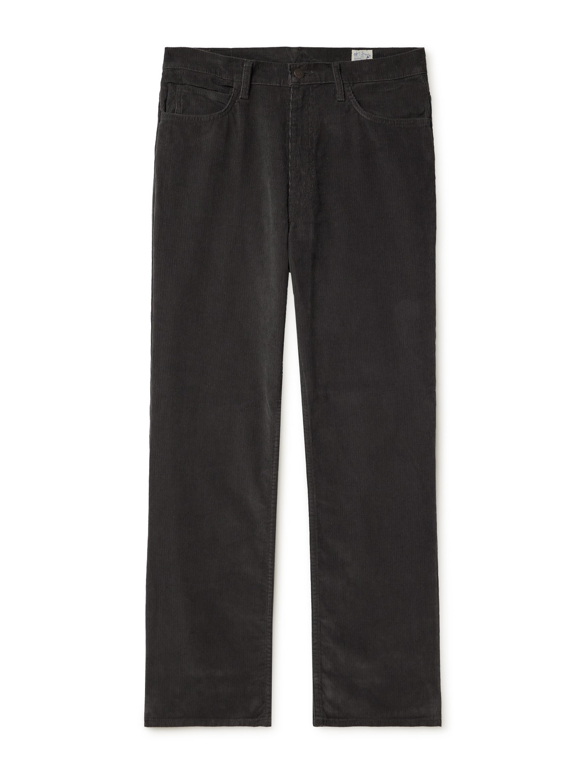 Orslow Straight-leg Cotton-blend Corduroy Trousers In Gray