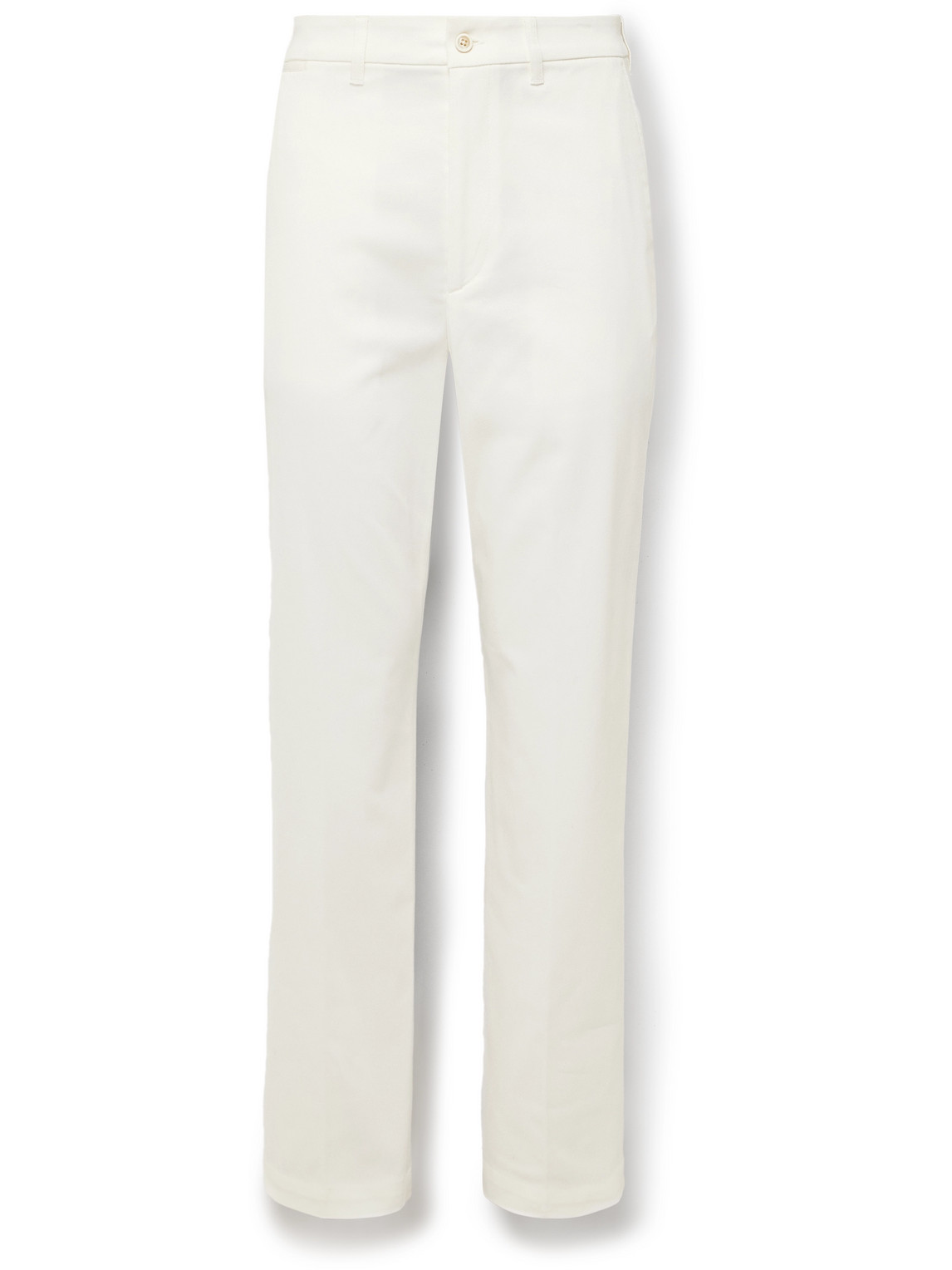 Dunhill Straight-leg Cotton-blend Twill Chinos In White