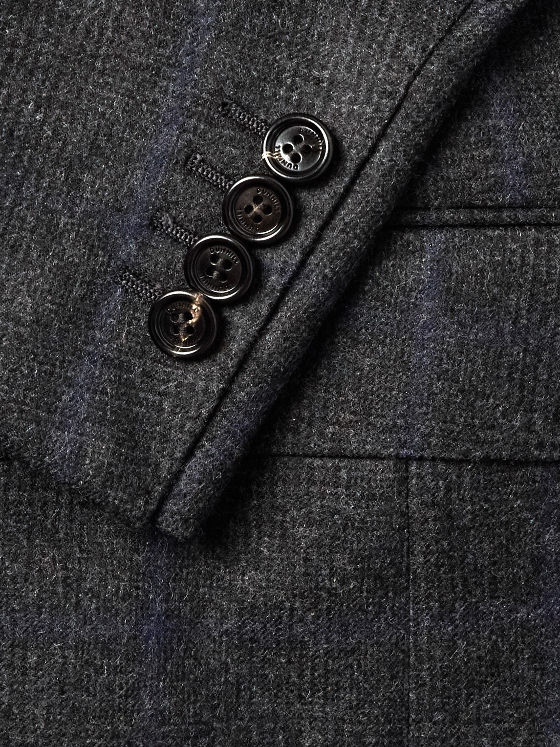 Shop Dunhill Prince Of Wales Checked Wool Suit Jacket In Gray
