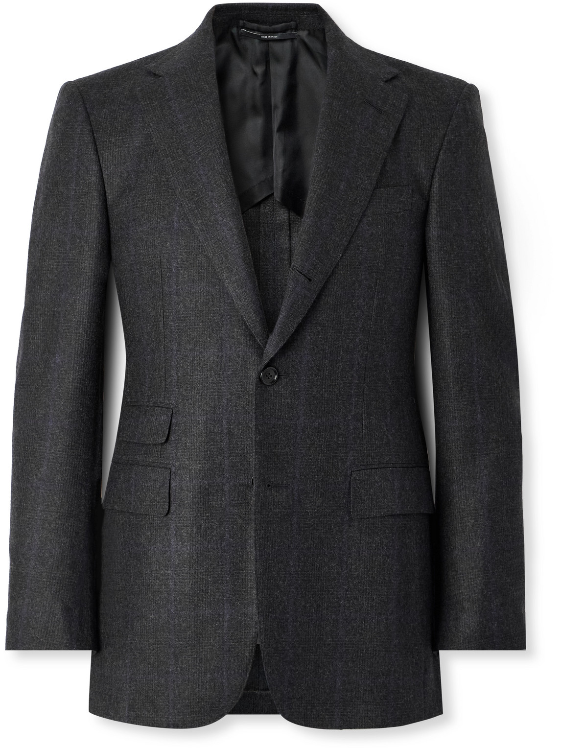 Dunhill Prince Of Wales Checked Wool Suit Jacket In Gray