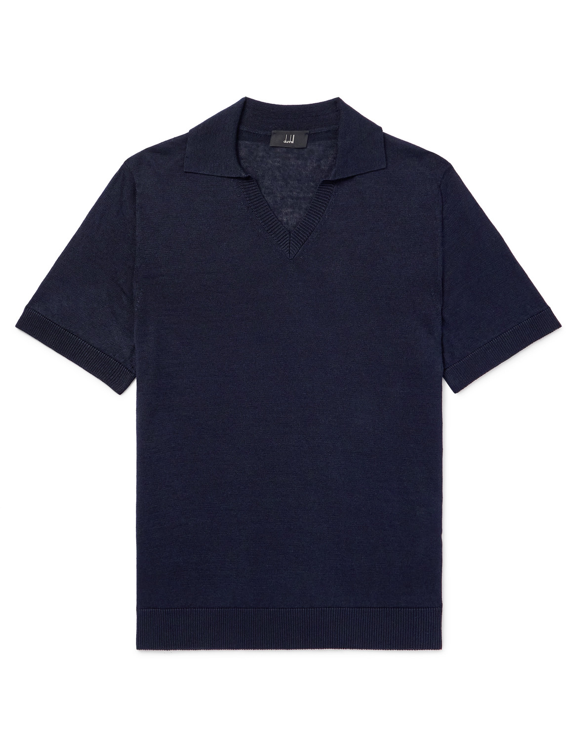 Dunhill Linen And Silk Blend Polo Shirt Men Blue M for Men