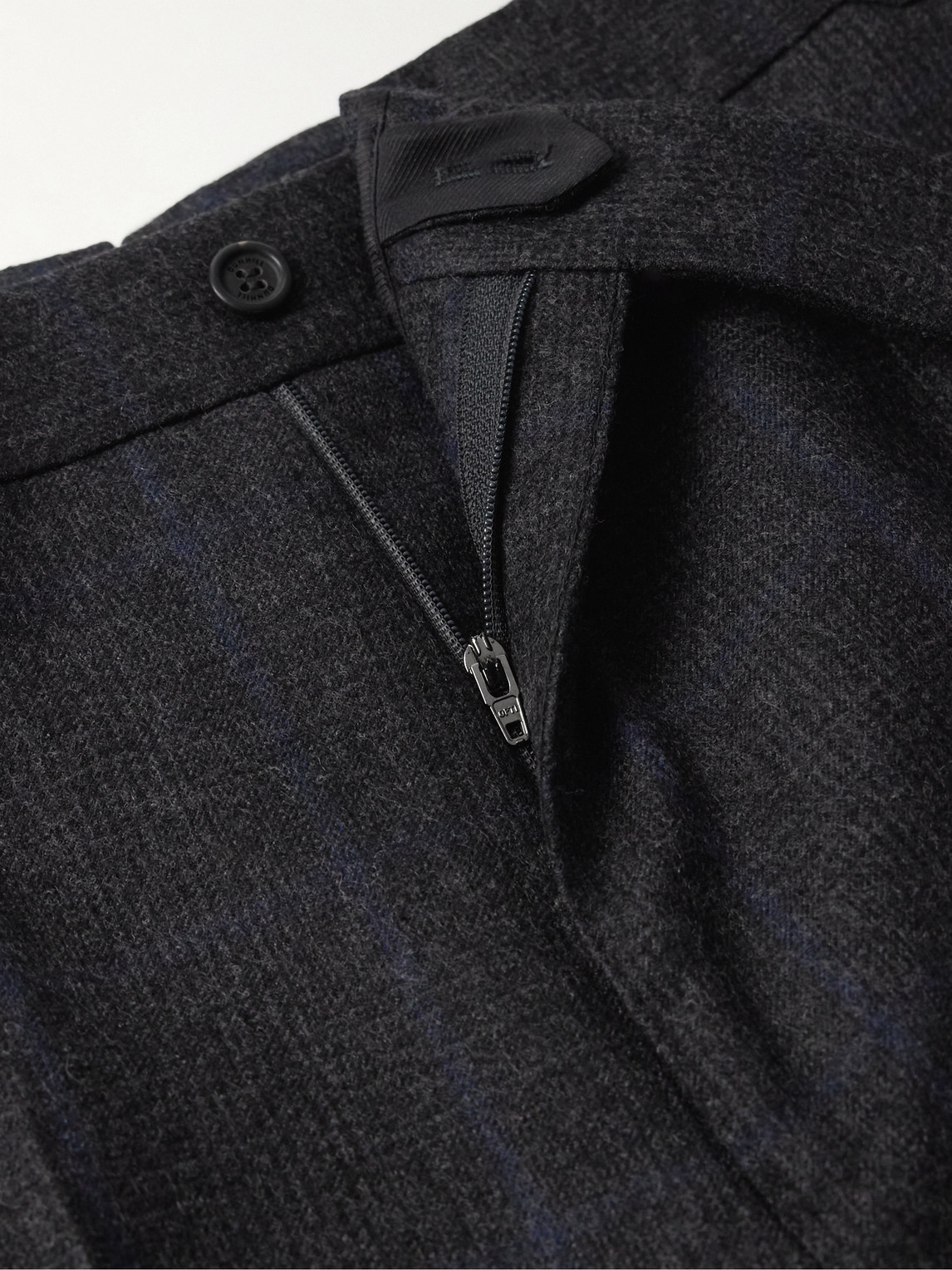 DUNHILL STRAIGHT-LEG PRINCE OF WALES CHECKED WOOL-FELT SUIT TROUSERS