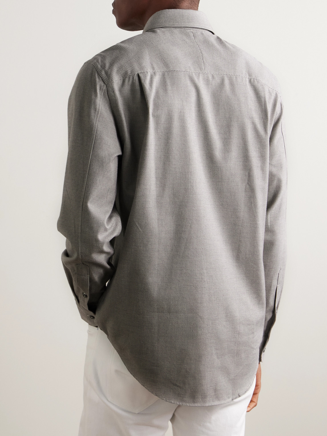 DUNHILL PUPPYTOOTH COTTON SHIRT