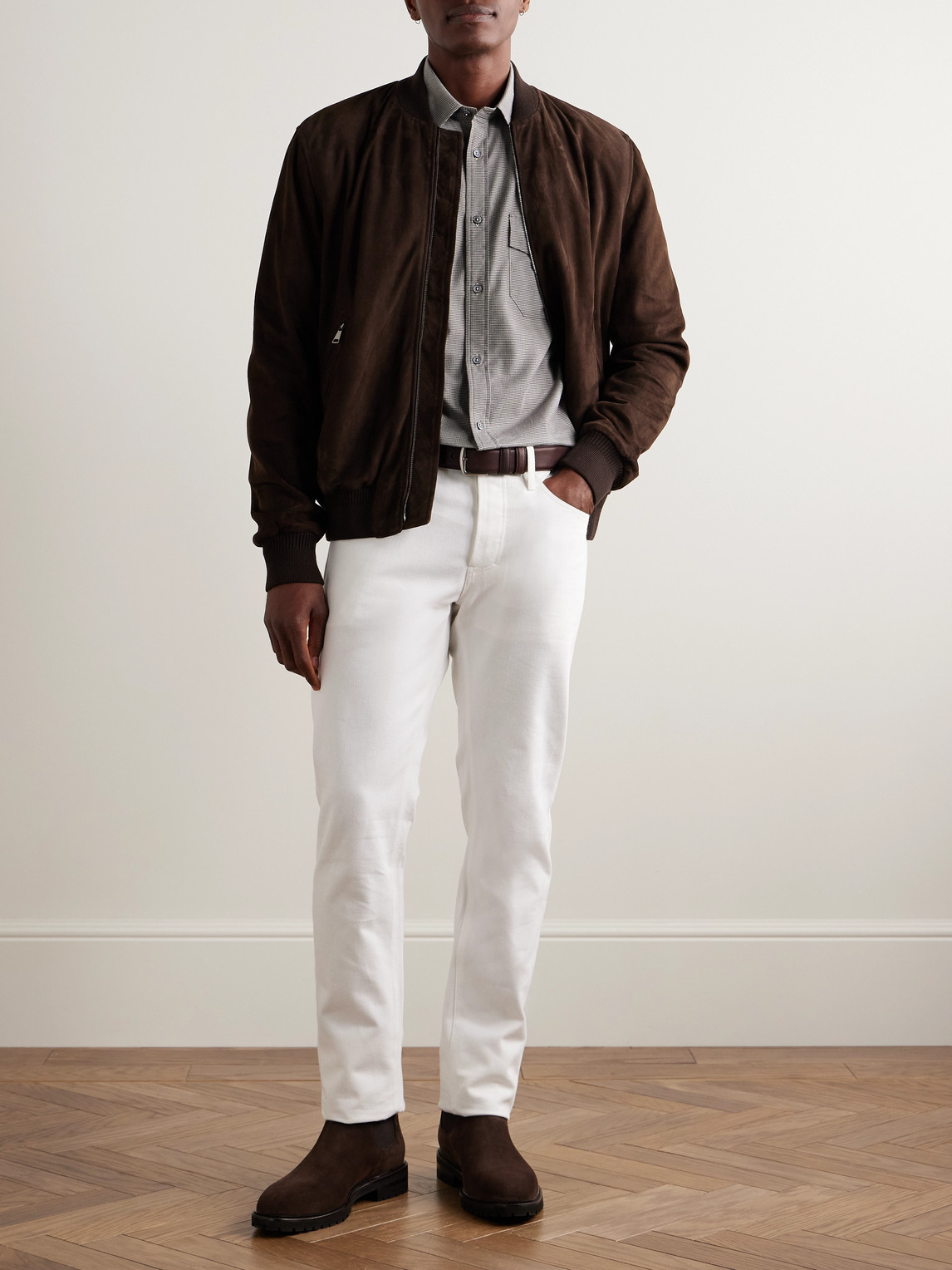 DUNHILL PUPPYTOOTH COTTON SHIRT