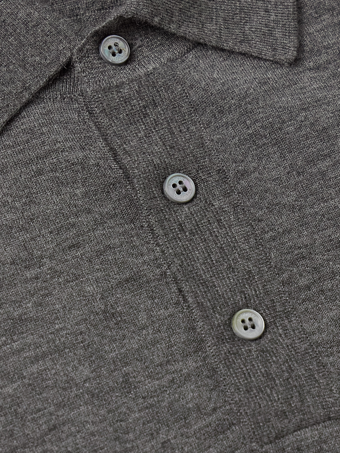 Shop Dunhill Cashmere Polo Shirt In Gray