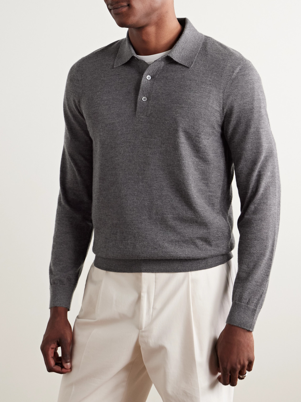 DUNHILL CASHMERE POLO SHIRT