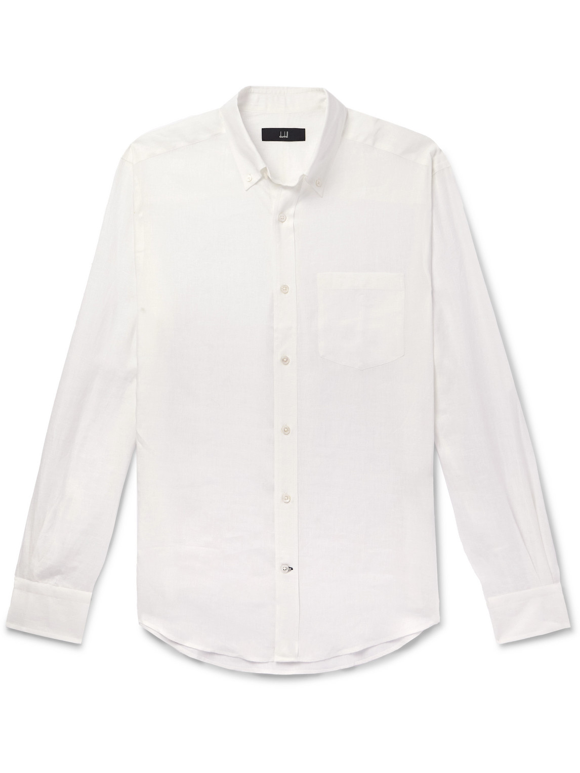 Dunhill - Button-Down Collar Linen Shirt - Men - White - S