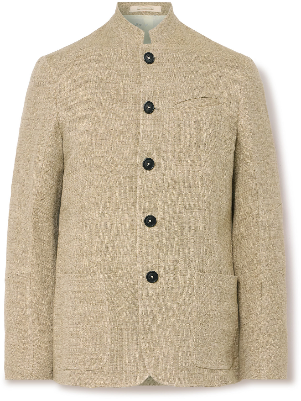Massimo Alba - Gstaad Nehru-Collar Linen-Canvas Jacket - Men - Neutrals - IT 48
