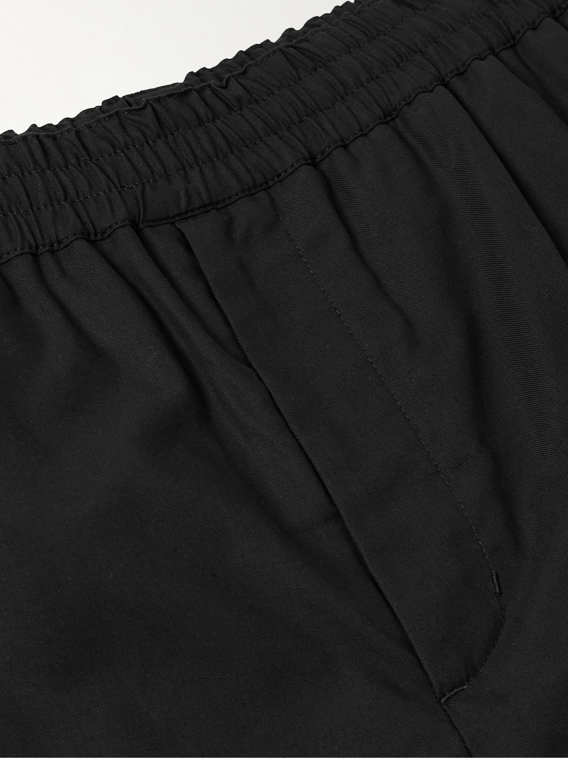 Nili Lotan Lawrence Tapered Cotton-blend Twill Trousers In Black