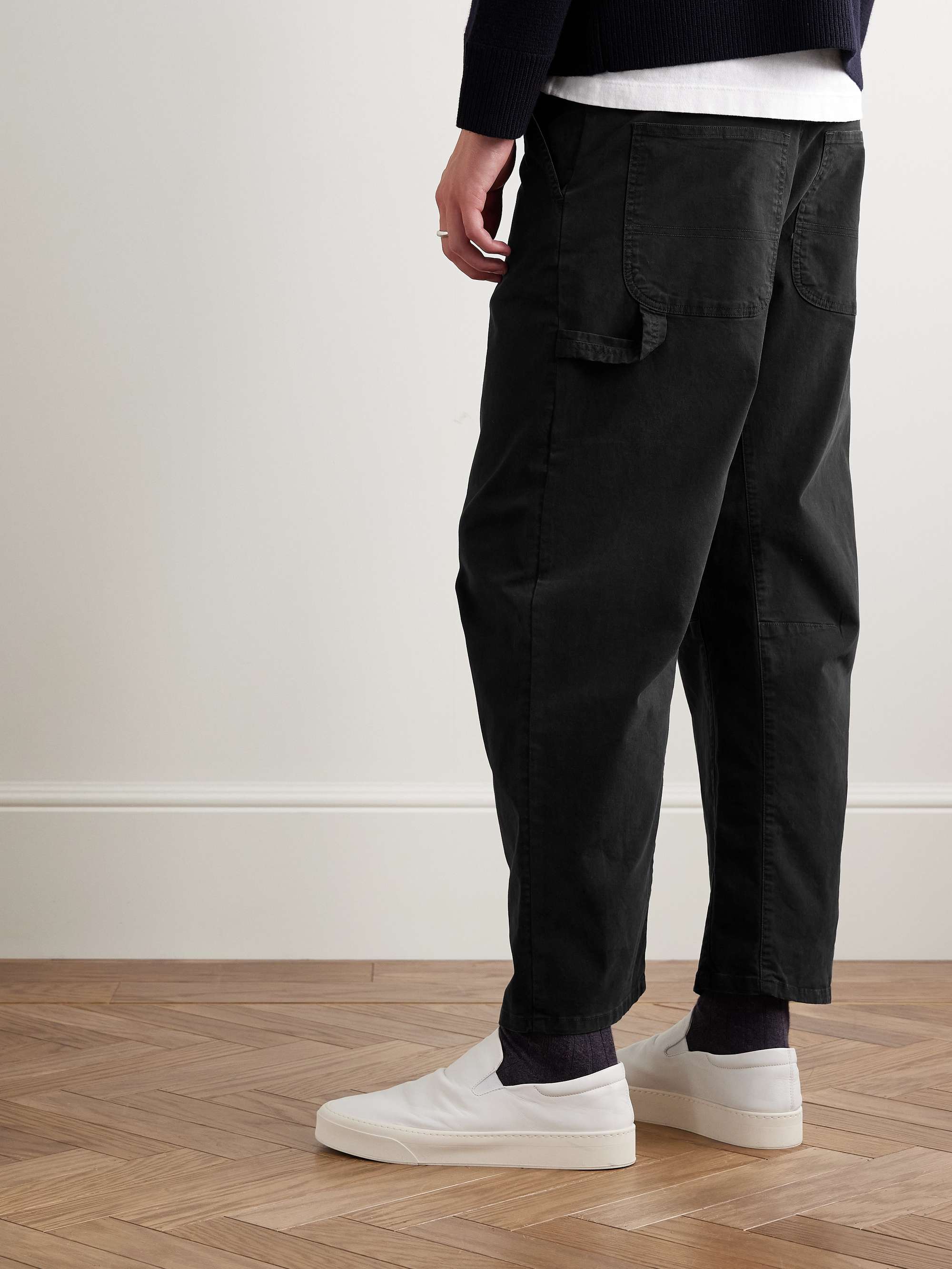 NILI LOTAN Carpenter Straight-Leg Stretch-Cotton Twill Trousers