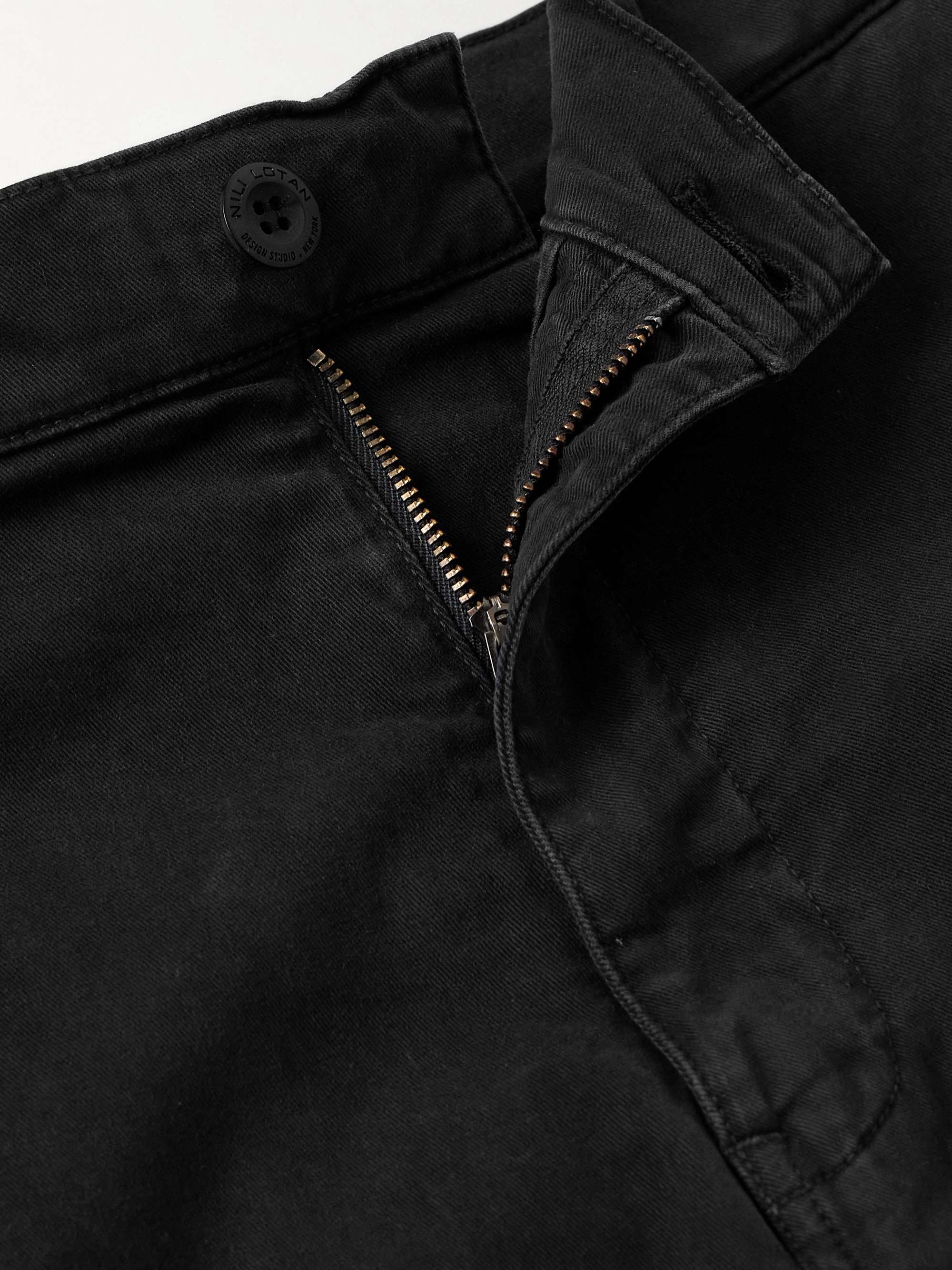 NILI LOTAN Carpenter Straight-Leg Stretch-Cotton Twill Trousers