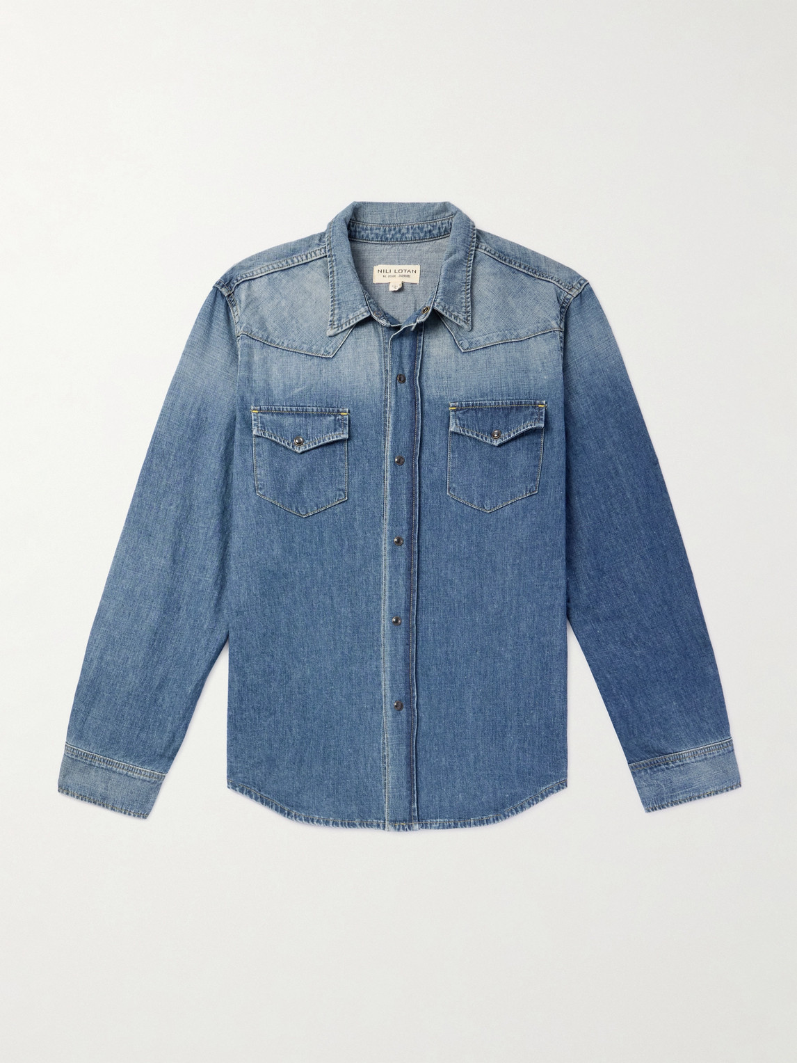 Nili Lotan Travis Denim Shirt In Blue