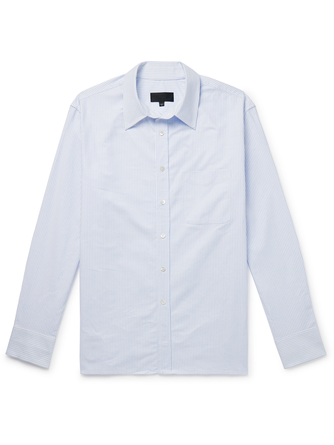 Nili Lotan Finn Striped Cotton-poplin Shirt In Blue