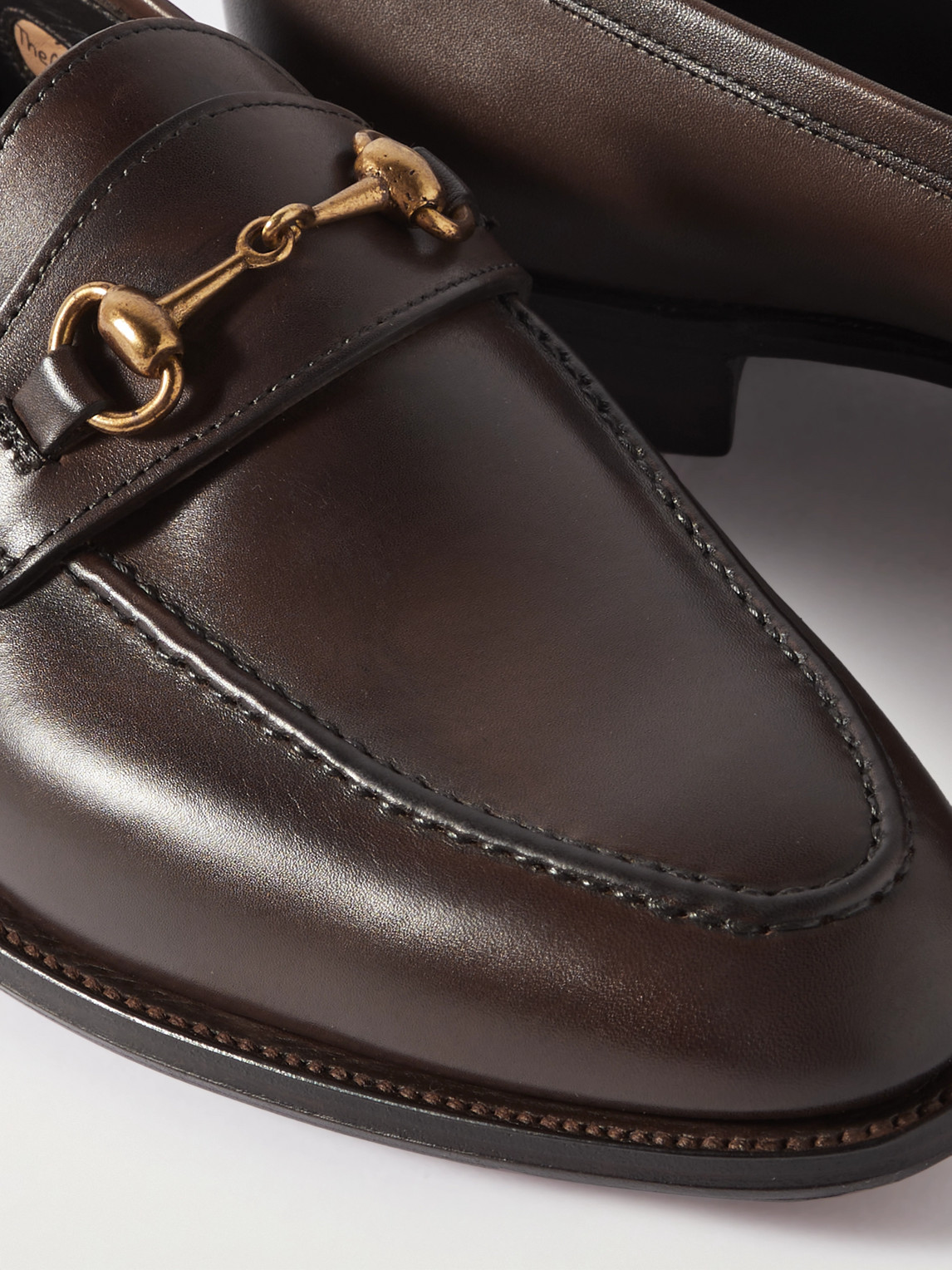 Shop George Cleverley Horsebit Leather Loafers In Brown