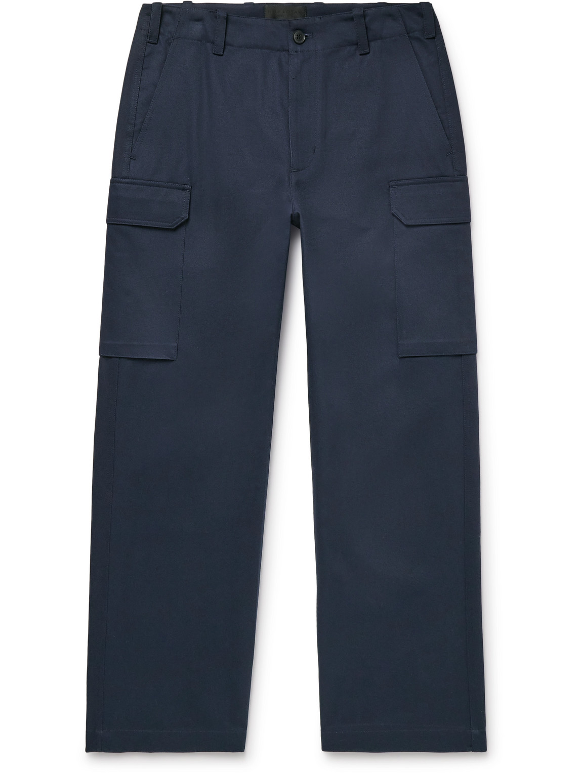 Nili Lotan Friedman Straight-leg Cotton-twill Cargo Trousers In Blue