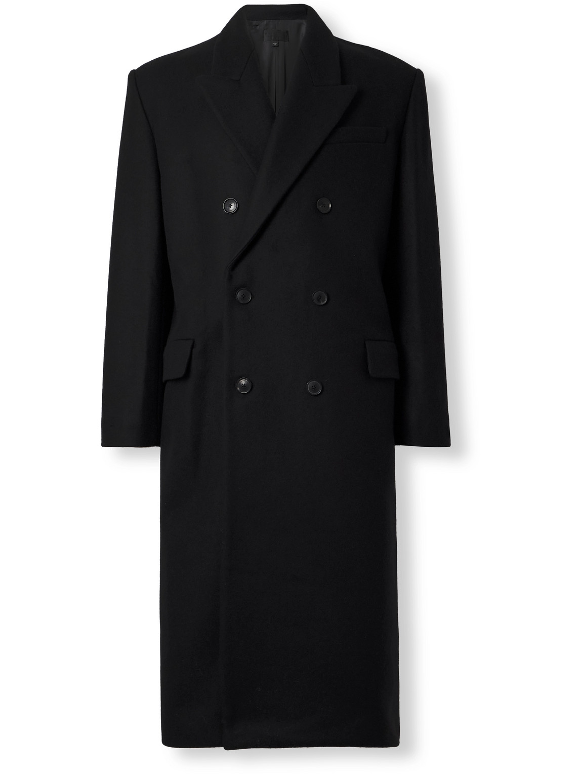 Nili Lotan Double-breasted Wool-blend Coat In Black