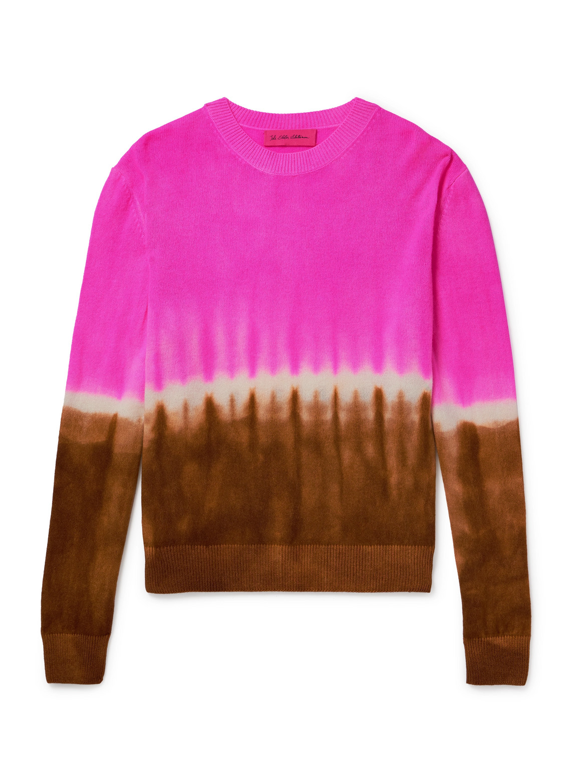 The Elder Statesman Tranquility Tie-dyed Cashmere Sweater In Pink